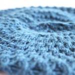 Knitted Beret Hat In Cerulean: Ready To Ship